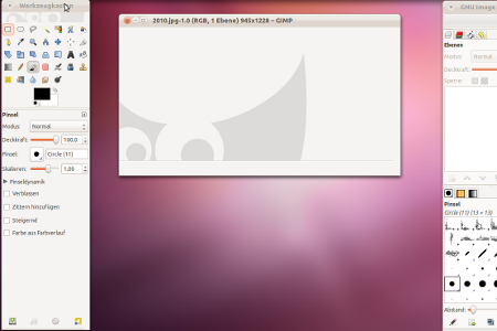Screenshot: Gimp
