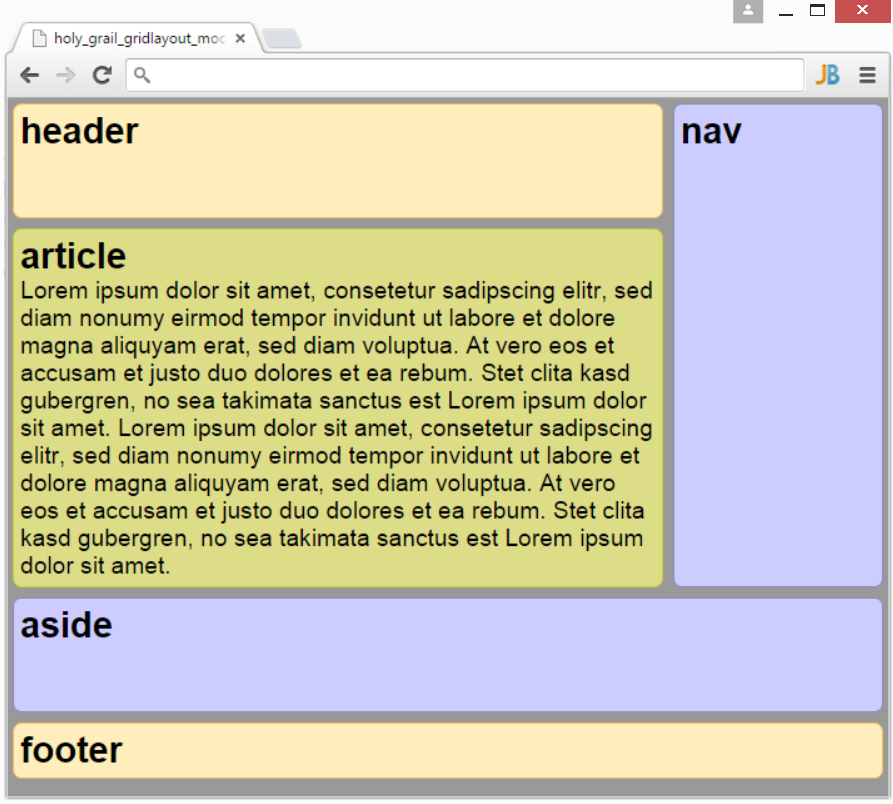 HolyGrail-Layout: zweispaltig HolyGrail-Layout: zweispaltig